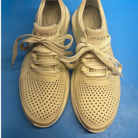 Crocs Literide Pacer W 205234 Women's Pearl White Athletic Sneakers Shoes Size 8 - Picture 4 of 11